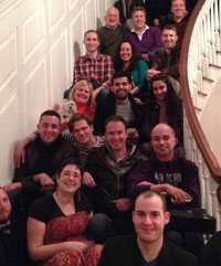 Twenty-one people from New York gathered for dinner and collected a sizable donation for the New Canaan Food Bank. 