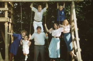 Junho de 1987, Oneonta NY Joseph, Jonathan, Jennie, Martha, Larry, Kaylynn, Anne