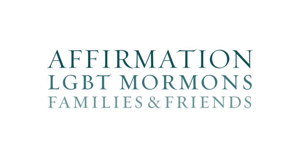 Logotipo de Affirmation en inglés con fondo blanco Función FB