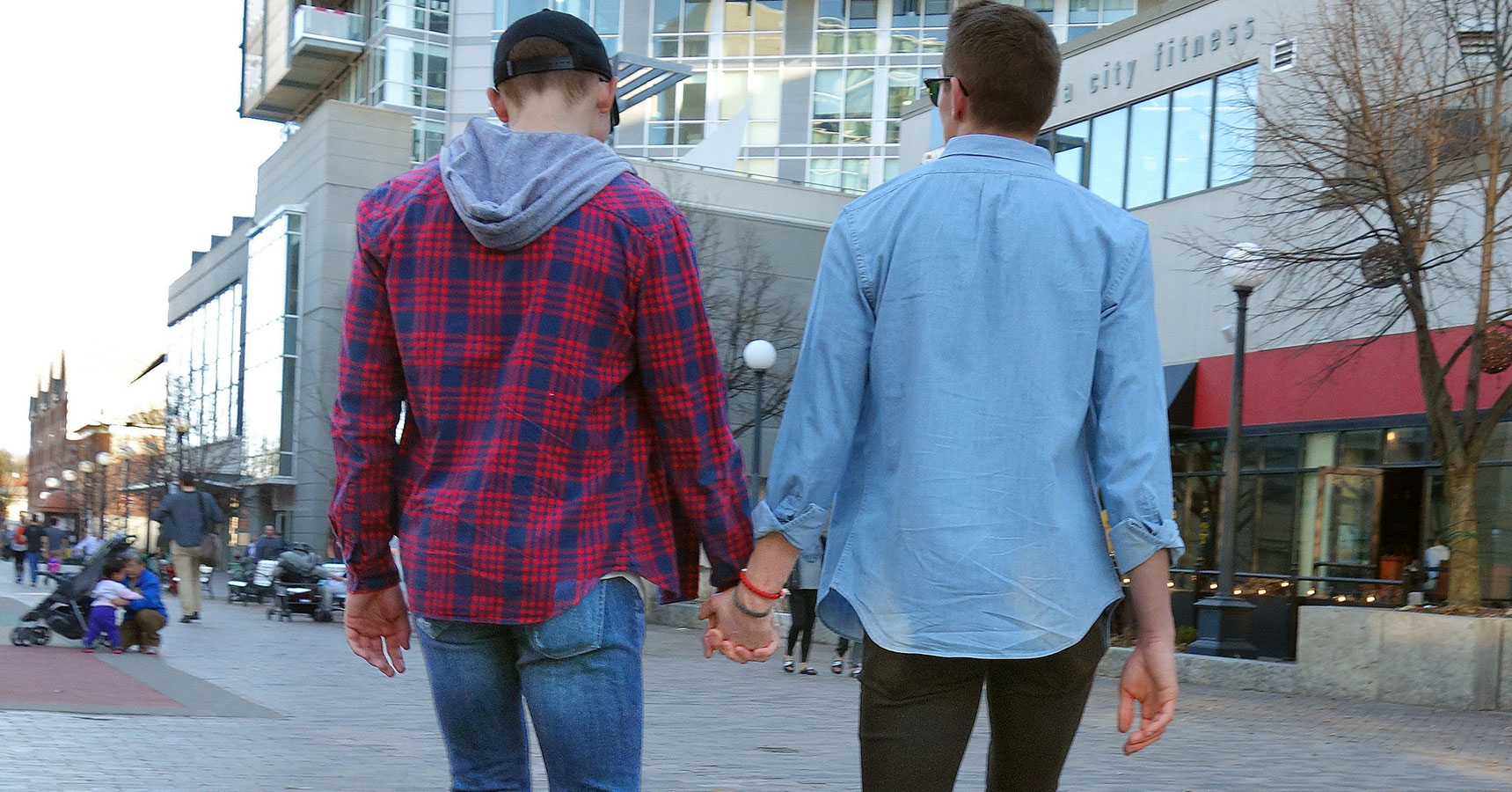 Gay Couple Holding Hands Men