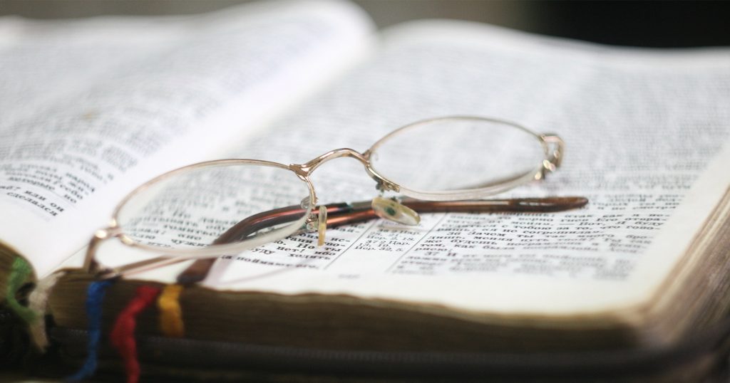 Glasses on Scripture