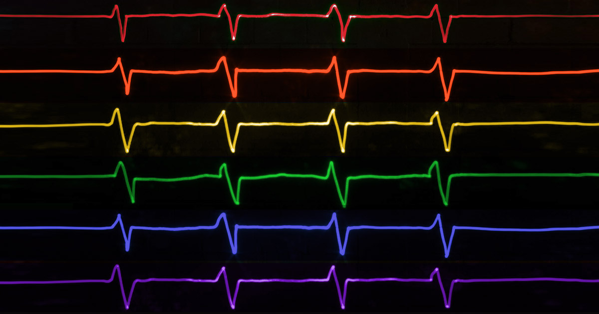 Este trabalho, <em>LGBTQ Rainbow Heartbeats</em>, é um derivado de <em>Batimentos cardíacos coloridos</em> por Duane Schoon, usado sob <a href="https://creativecommons.org/licenses/by-nc-sa/2.0/" target="_blank" rel="noopener noreferrer">CC BY-NC-SA 2.0</a>. <em>LGBTQ Rainbow Heartbeats</em> está licenciado sob <a href="https://creativecommons.org/licenses/by-nc-sa/2.0/" target="_blank" rel="noopener noreferrer">CC BY-NC-SA 2.0</a> por Afirmação: LGBTQ Mórmons, Famílias e Amigos.