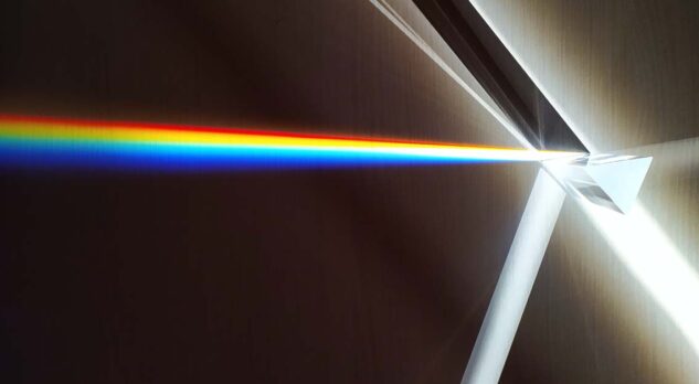 Arco iris de prisma de luz
