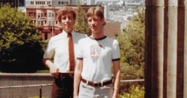 Tim Mayhew and Martin Lee, 1983. Martin Lee personal collection.