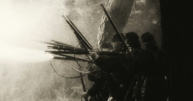 people using rifles near trees