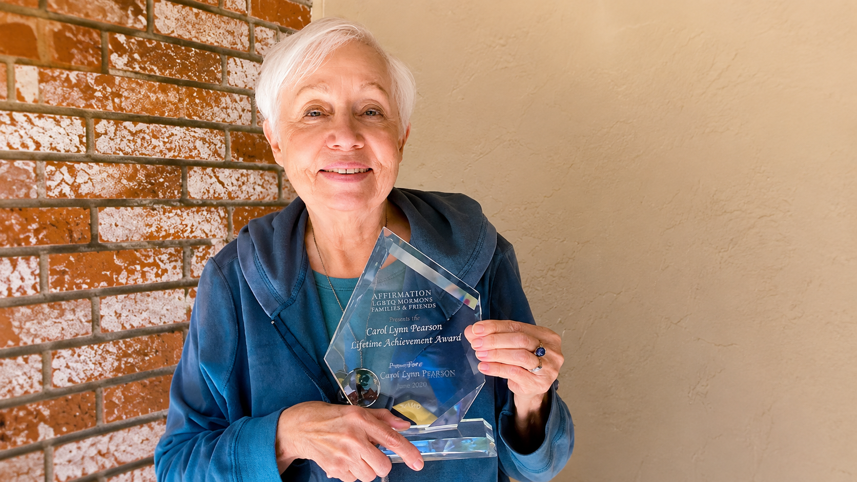 Carol Lynn Pearson with Lifetime Award